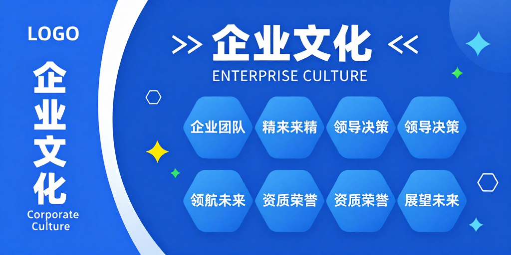 蓝科技企业文化宣传海报:专业设计与未来愿景
