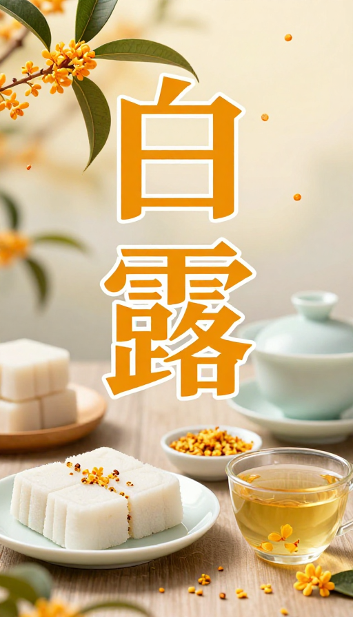 白露食韵·桂香入画 南京杭州美食字体设计