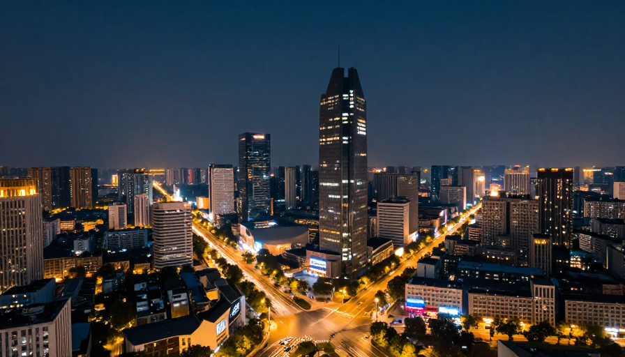 合肥璀璨夜景：流光溢彩的城市之美
