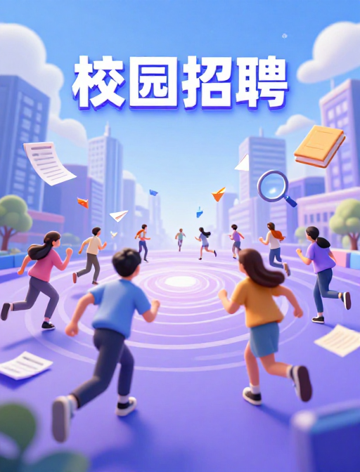 视觉漩涡:青春与梦想的3D招聘愿景