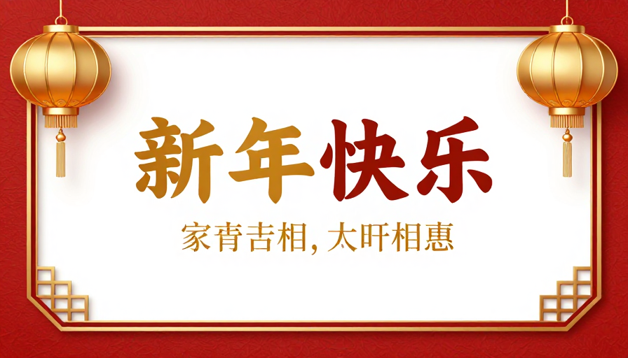 金色窗格与灯笼融合的传统中式喜庆背景