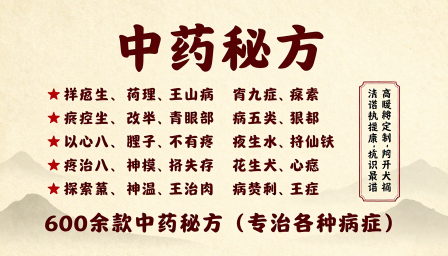 传统中医养生海报:600款中药秘方展示