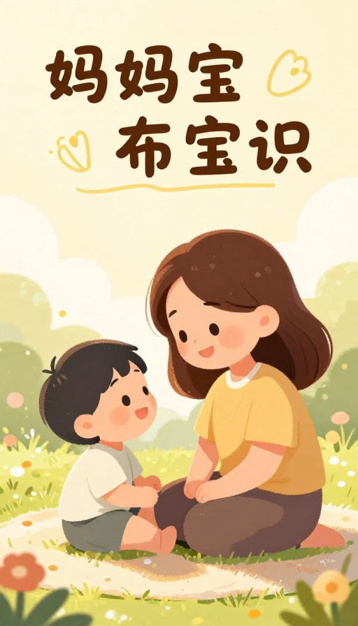 温馨亲子互动:童趣卡通育儿海报