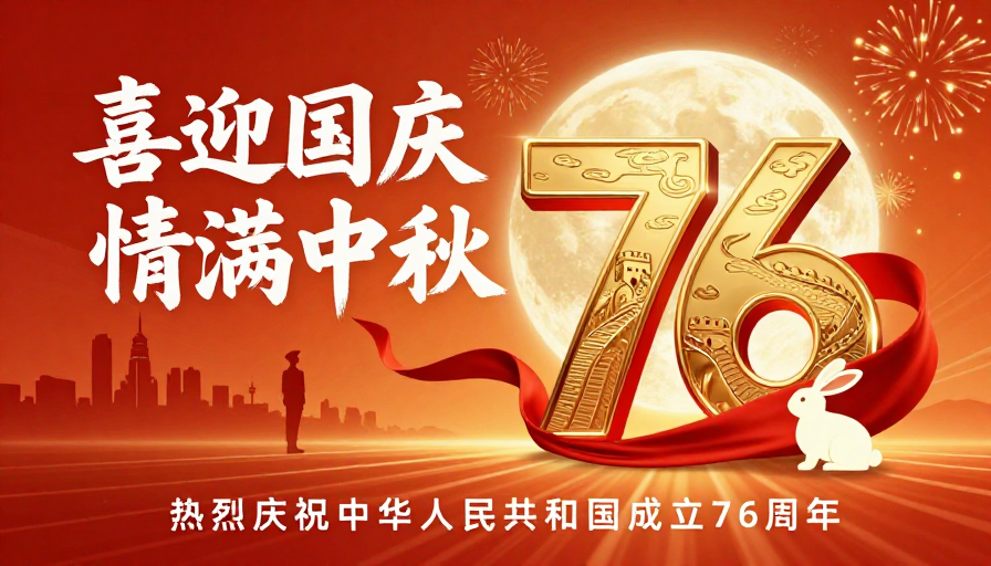 喜迎国庆庆团圆,共祝祖国七十六华诞