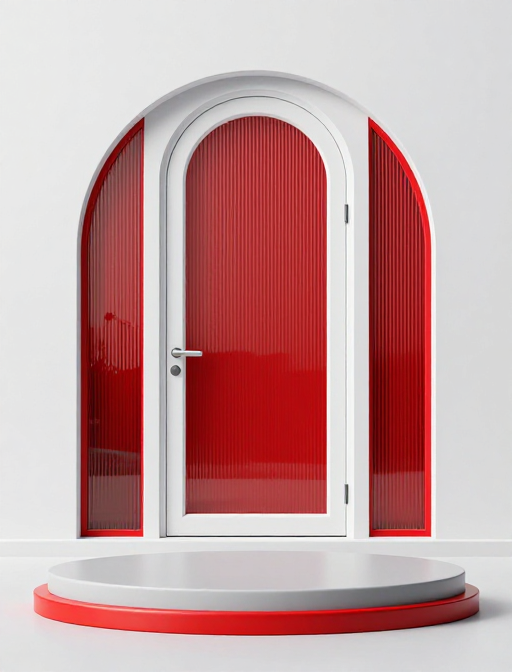 现代圆拱门商业广告实景摄影