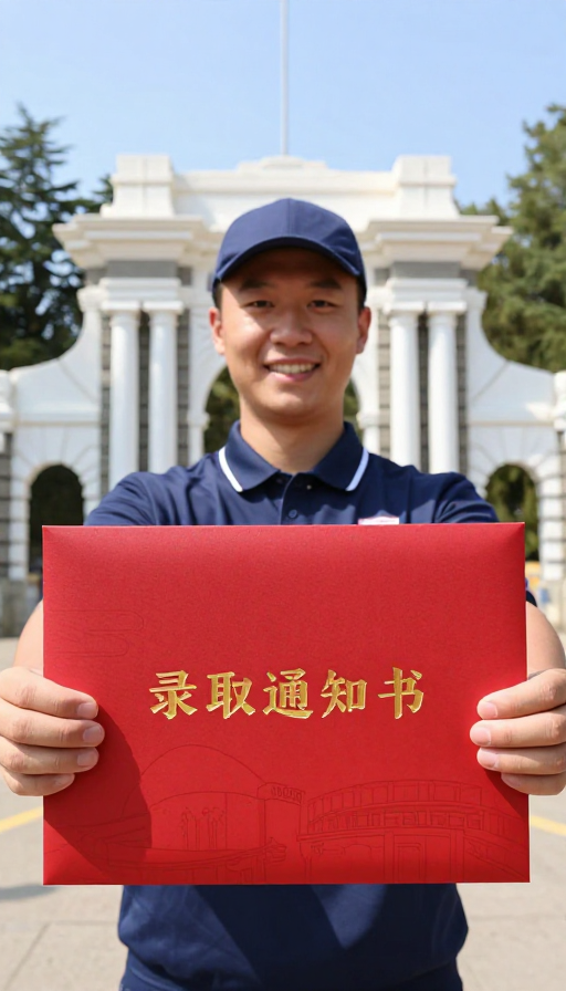 阳光清晨顺丰小哥送达清华录取通知书喜悦