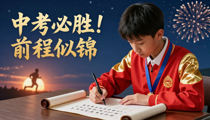 青春追梦笔锋闪耀：中考必胜的星辰时刻
