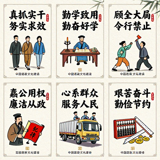水墨风廉政文化宣传海报集