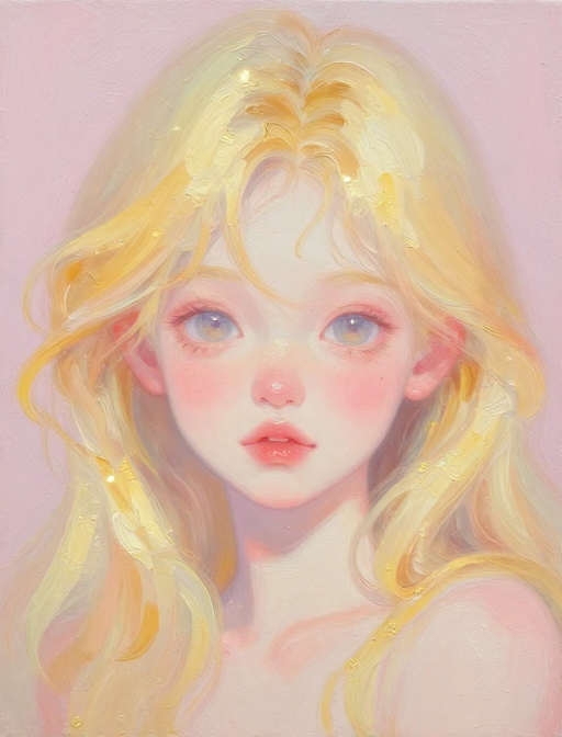 星光少女:梦幻丙烯油画肖像