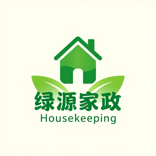 简约现代风家政服务绿色品牌标志设计