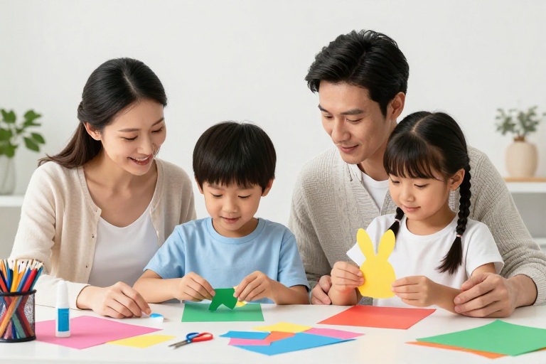 温馨家庭剪纸时光：亲子互动与手工艺术