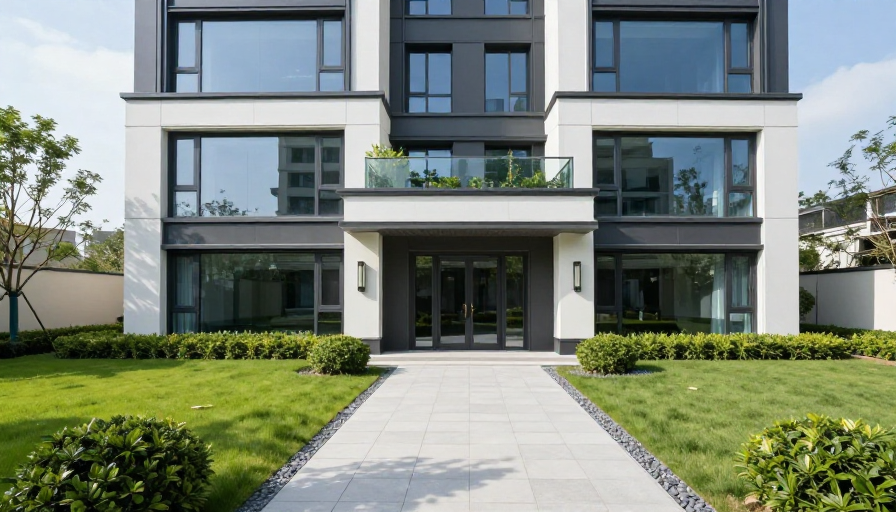 现代极简高层住宅全景展示