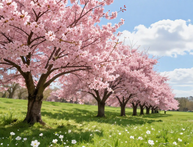 春日樱花盛景:清新自然光影摄影