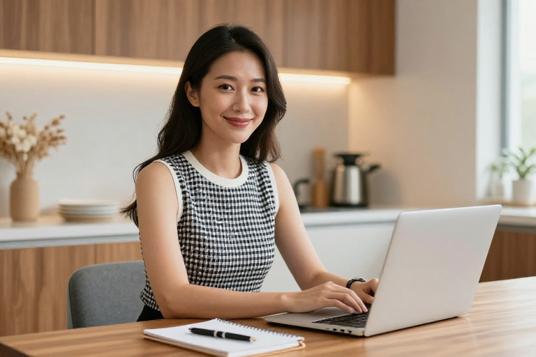 现代女性远程办公:温馨家居与高效工作的完美结合
