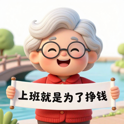 白发奶奶开怀大笑:上班挣钱快乐绘