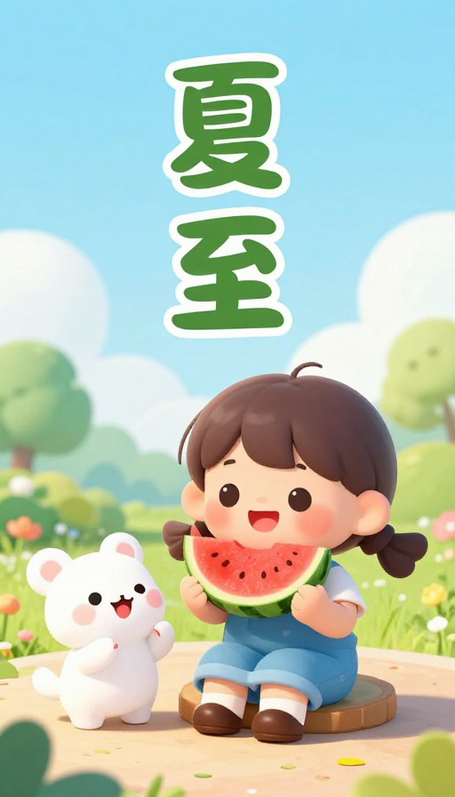 夏至至·童趣西瓜宴:Q版兄妹快乐时光