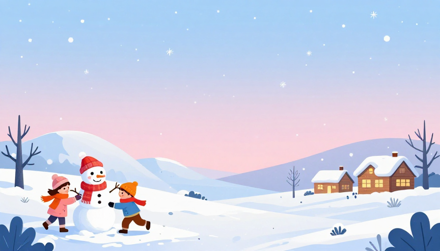 冬日童话：温馨冰雪场景插画