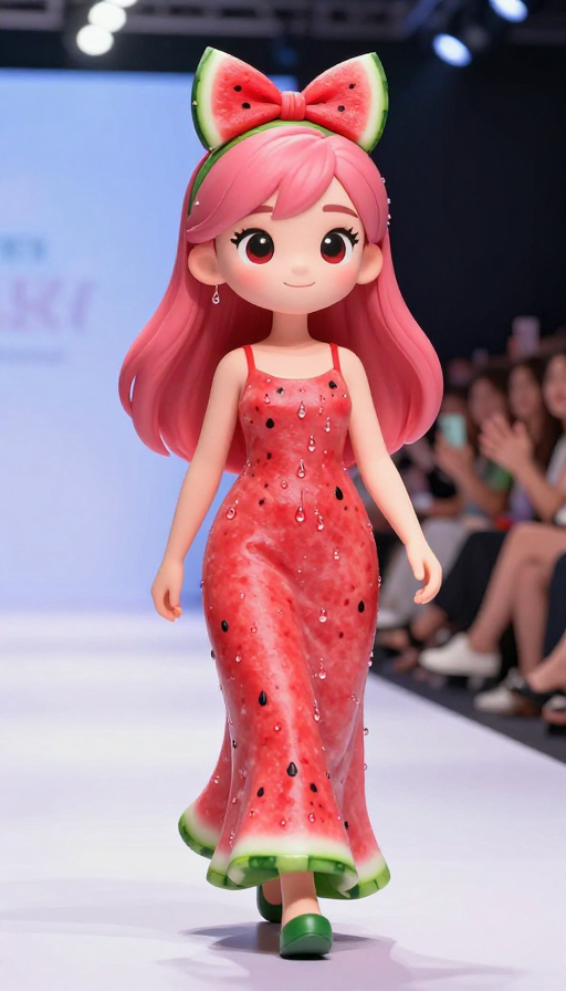 西瓜少女T台秀：3D卡通时尚大片