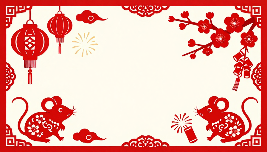 红纸剪影年味浓·传统剪纸春节背景图