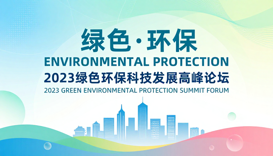 绿色环保盛会：清新科技融合海报设计