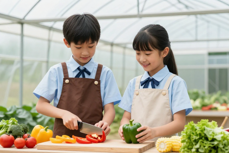 清新校园:青少年协同参与健康蔬菜处理