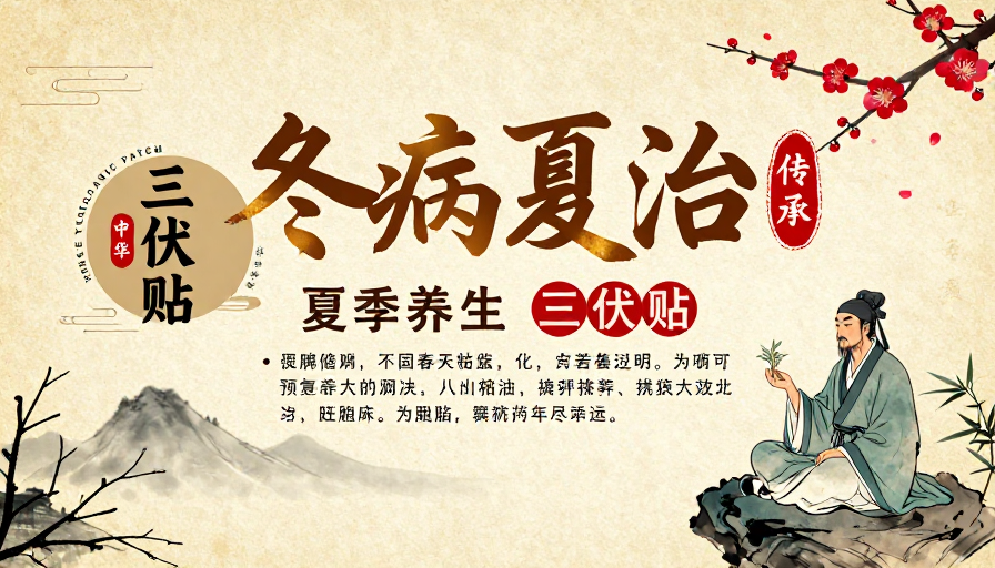 冬病夏治·三伏贴：古法养生艺术海报