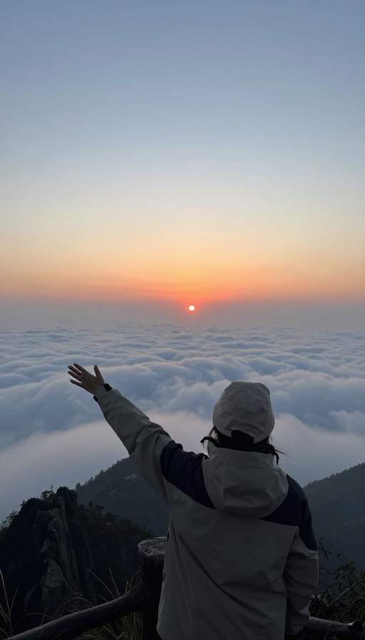 山顶晨曦:云海之上的壮丽日出
