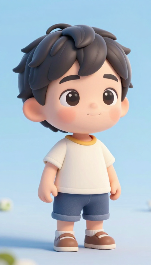 治愈系3D孩童插画:温暖与纯真