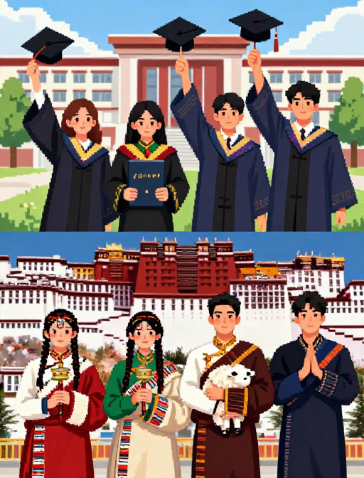 像素毕业与旅记：校园庆典与西藏风情