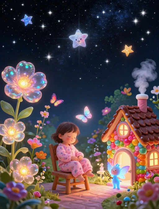甜美梦境:魔法花园中的安睡公主
