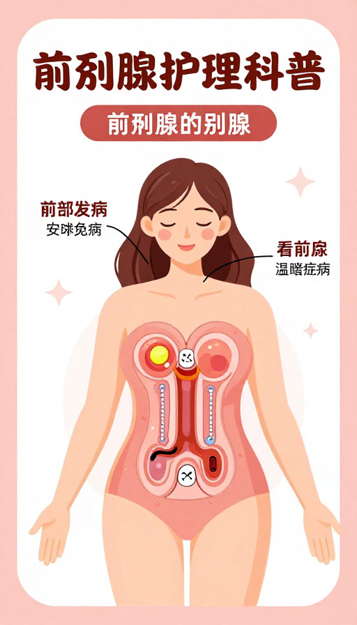关爱男性健康:前列腺护理科普插画
