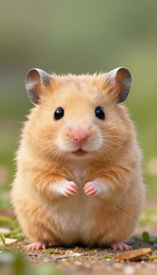 萌趣Q版小仓鼠，毛茸茸生肖鼠的可爱形象