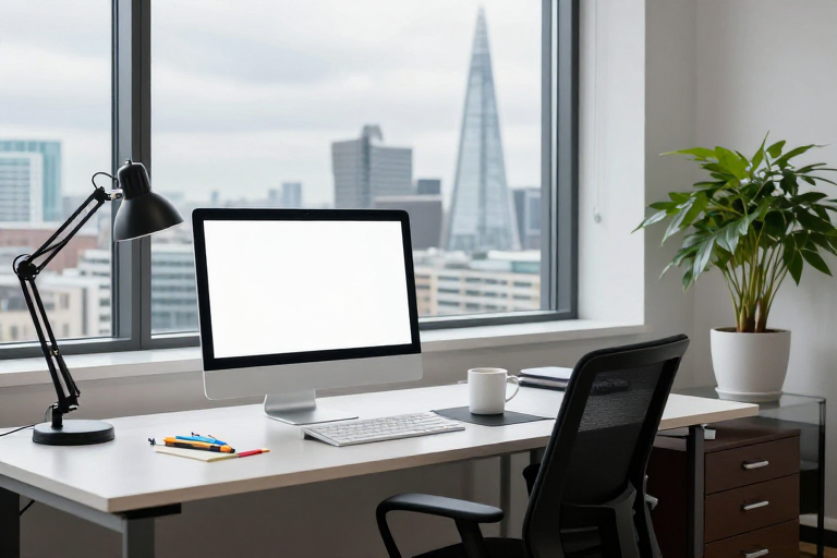 冷调光影下的现代办公空间:伦敦视野实景拍摄