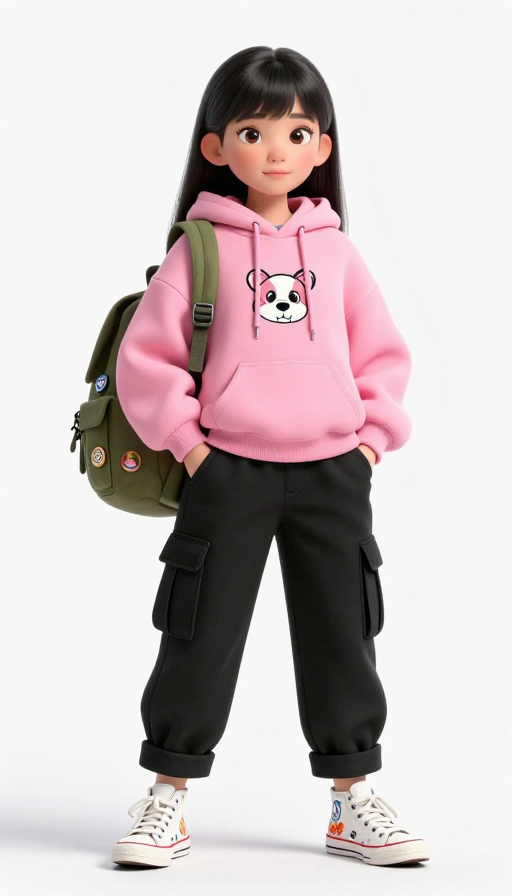 迪士尼皮克斯融合的韩系美少女3D精修肖像