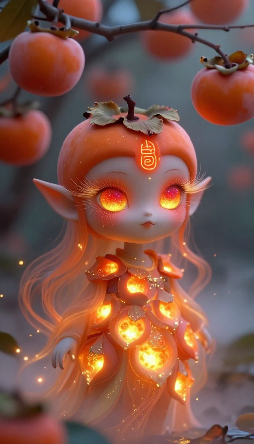神秘柿子精灵：灵韵具象的奇幻使者