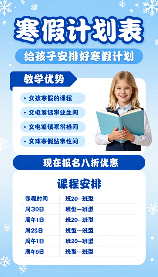 寒假课程规划：冬日清新视觉，教学优势一目了然