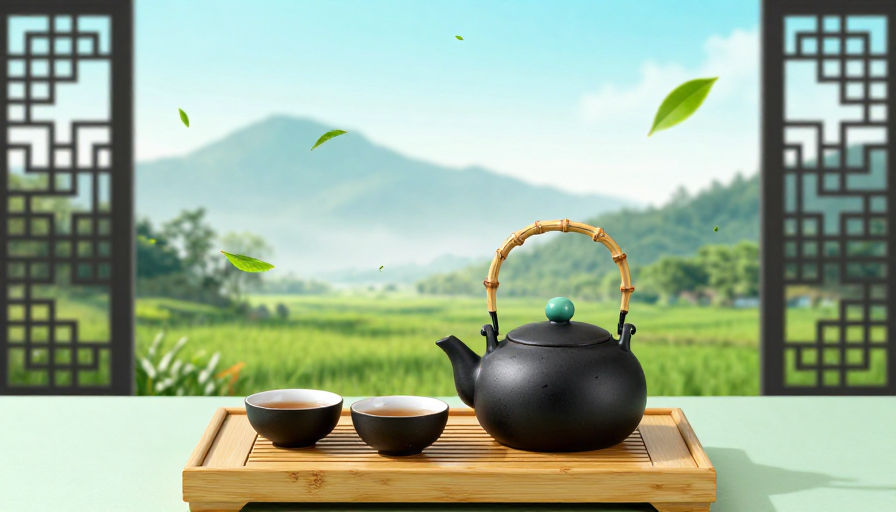 青竹茶具与田园风光:禅意茶生活美学