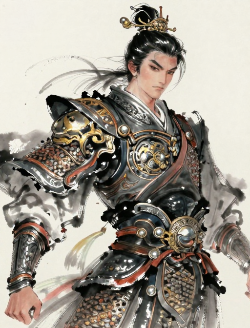 血战将军：华丽古风水墨插画