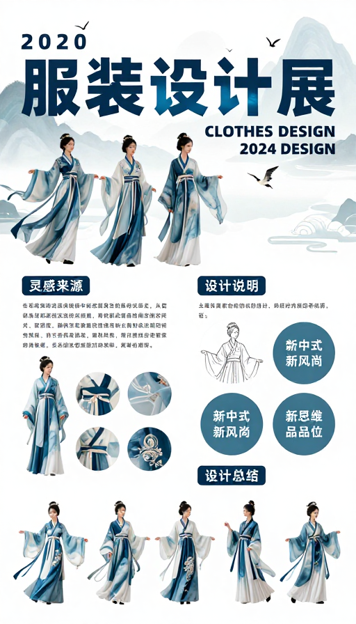 青蓝水墨·新中式毕业系列