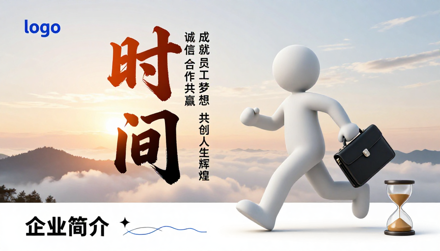 时间：奔跑向梦想的商务励志海报