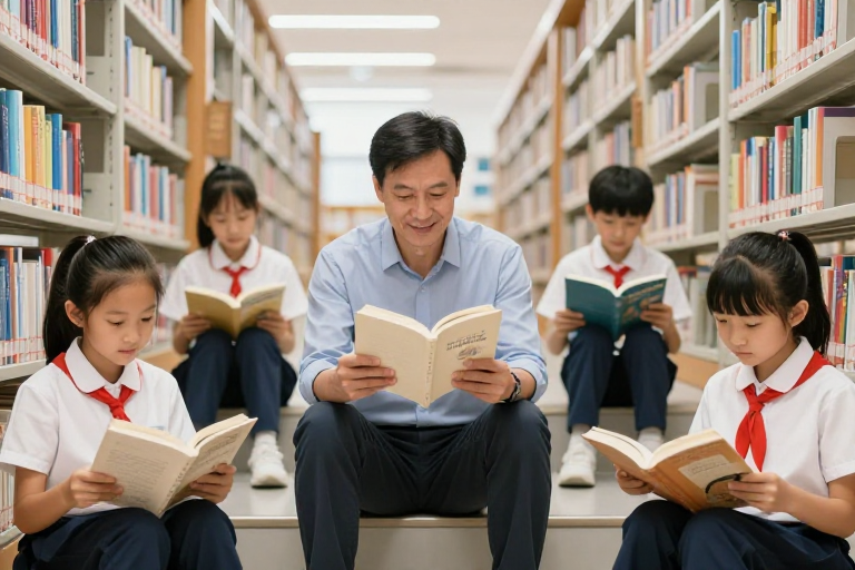 书香传承:师生共读图书馆温馨瞬间