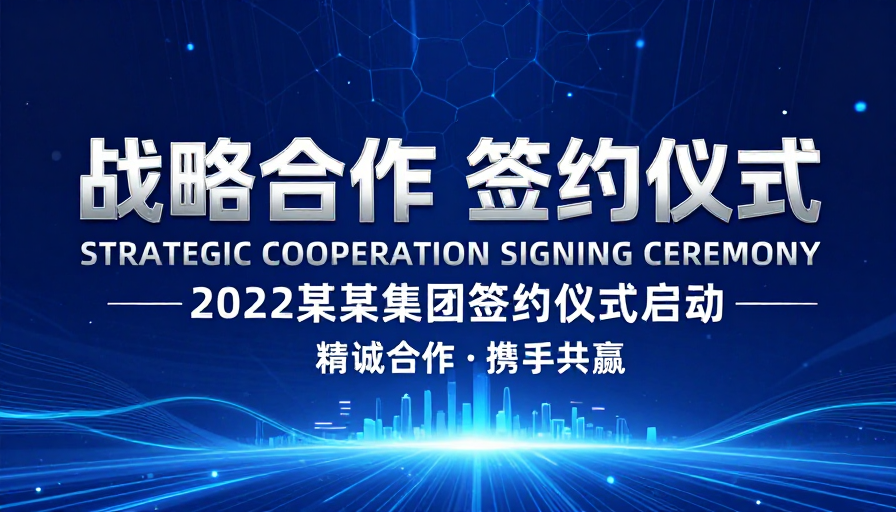 科技感签约仪式:2022某某集团启动