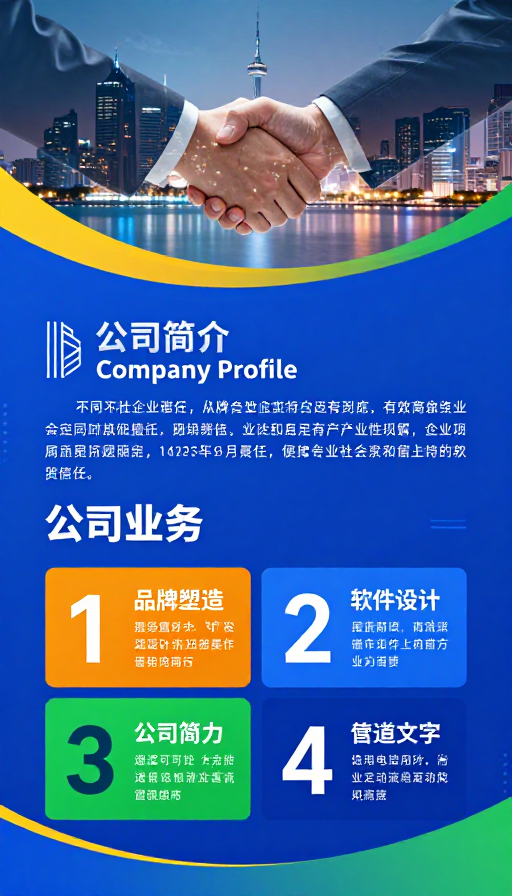 现代商务科技企业形象宣传海报