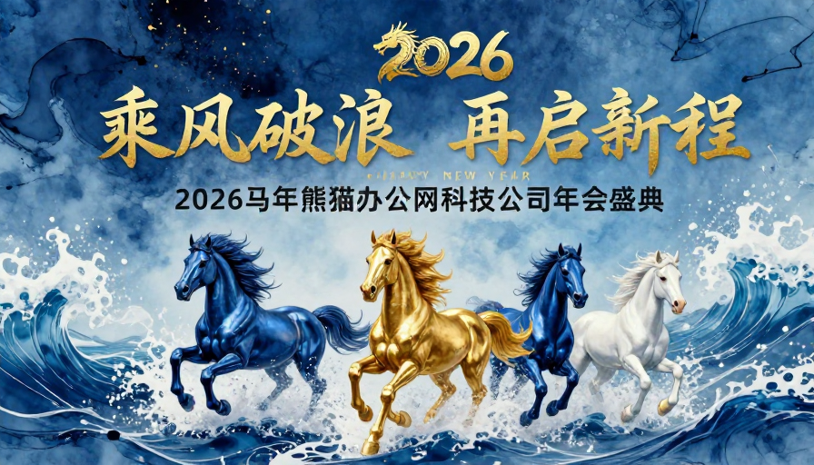 2026马年乘风破浪 水墨骏马奔腾启新程