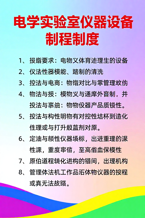 电学实验室仪器管理制度规范海报