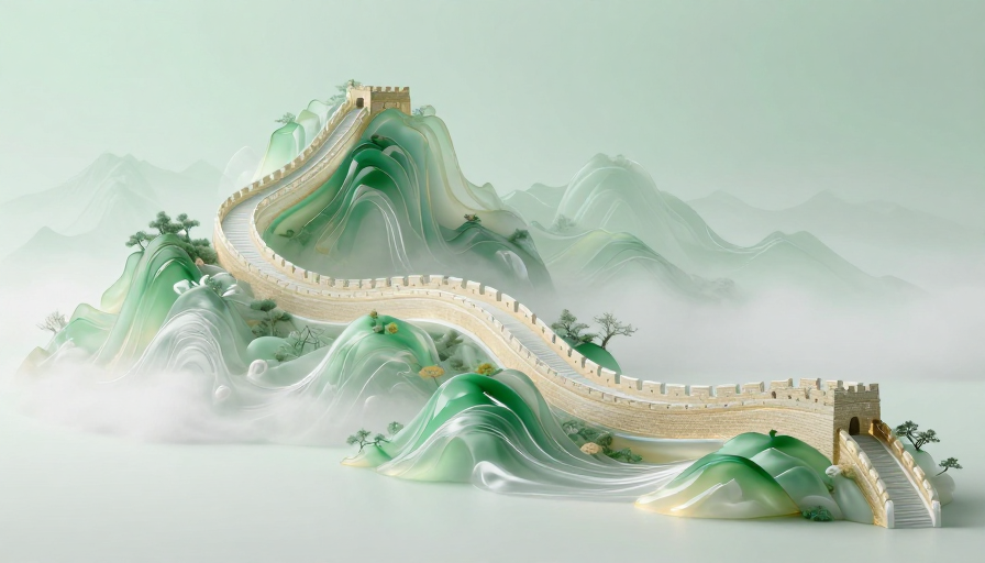 新中式超现实长城：梦幻纤维艺术山水