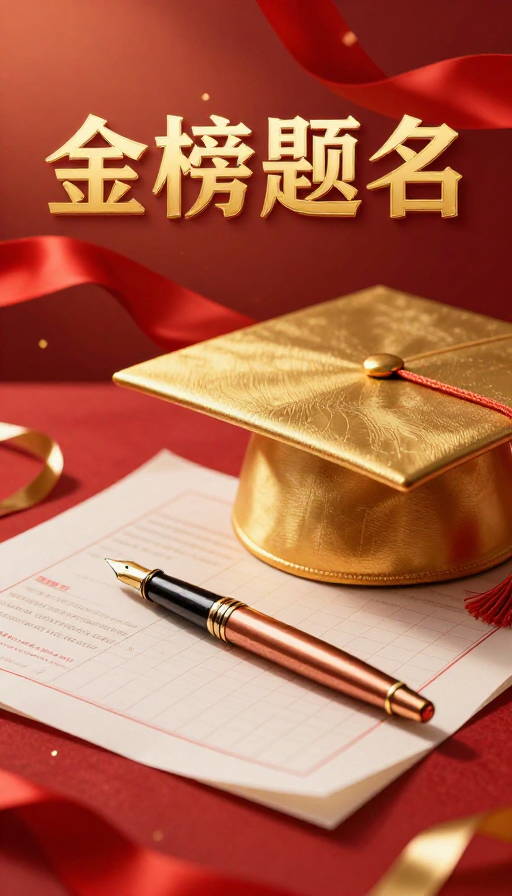金榜题名:红金古韵高考加油贺礼