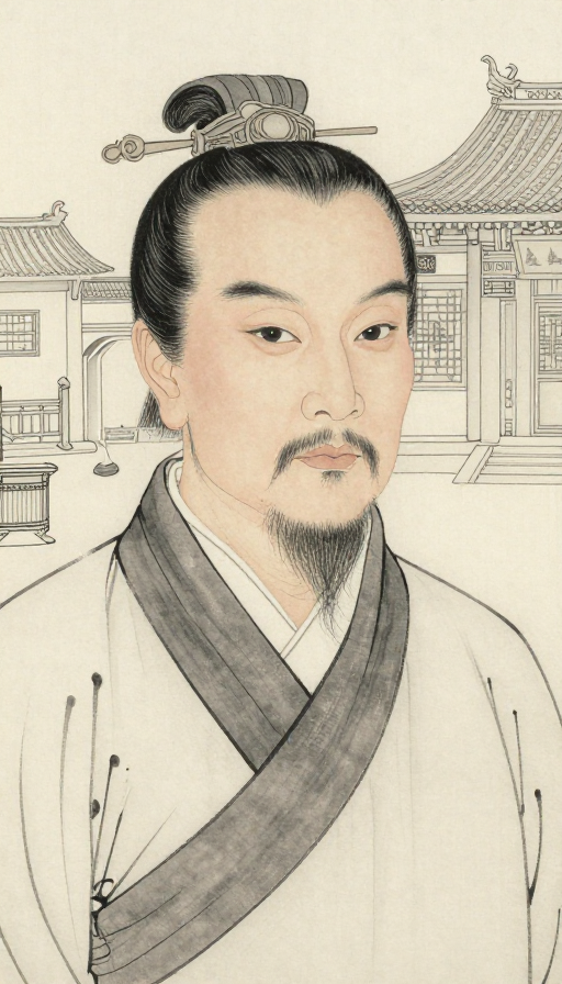 李时珍水墨工笔头像展现古代医者风采
