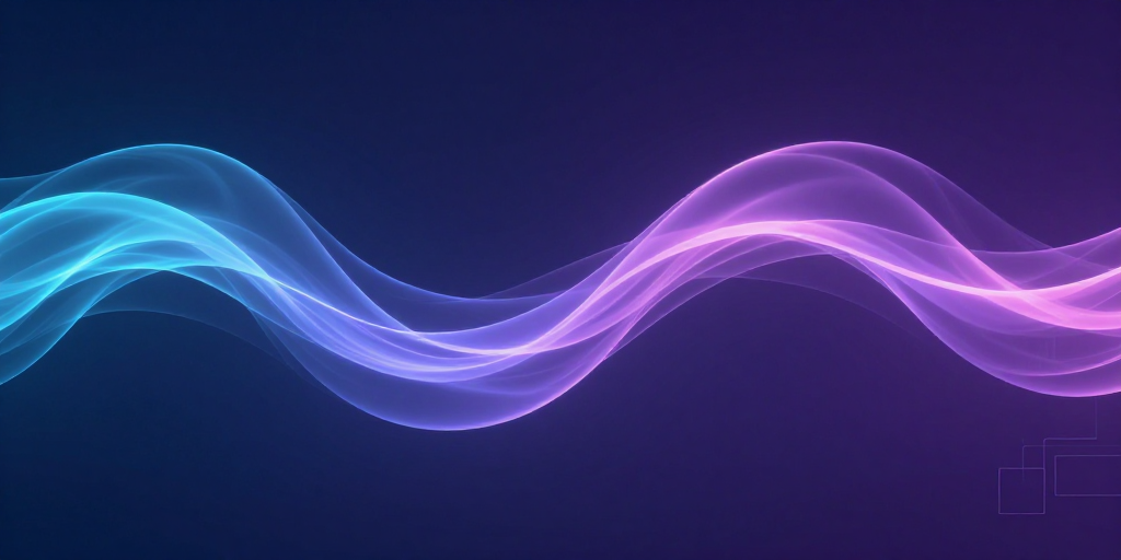 未来幻境:蓝紫光影的S形流动艺术