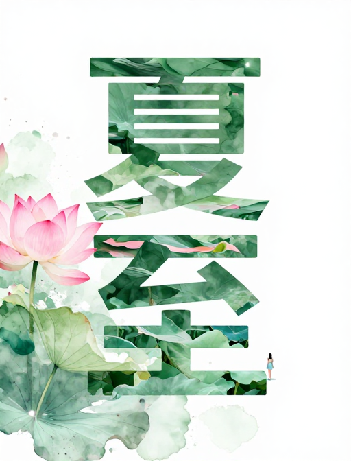 荷韵晕染·夏至现代艺术字景